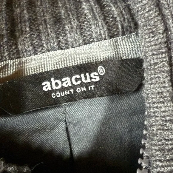 Abacus Gray Wool Blend Half Zip Sweater Colorblock Stripe Streetwear Golf Core M - Picture 4 of 6